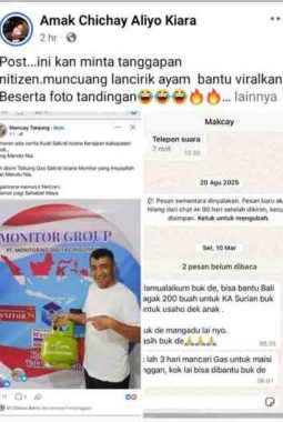 Muncul Screenshot WA Pribadi, Kecurigaan Syafri Tanjung terhadap Aktor di Balik Akun Amak Chichay Menguat