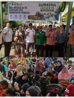 Sunatan Massal Gratis Dies Natalis ke-70 Unand Disambut Antusias, 70 Anak Nagari Cupak Ikuti Khitanan