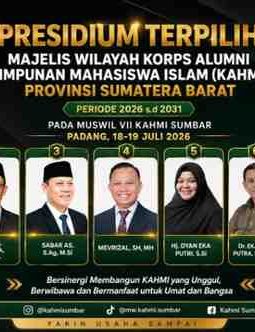 Mevrizal dan Kawan-Kawan Terpilih Pimpin KAHMI Sumbar Periode 2026-2031