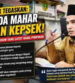 Wabup Solok Tegaskan Tidak Ada Mahar Jabatan Kepsek, Minta ASN Abaikan Oknum Catut Nama Pimpinan Daerah
